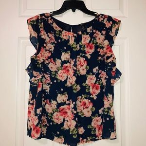 Forever 21 Floral Rose Blouse